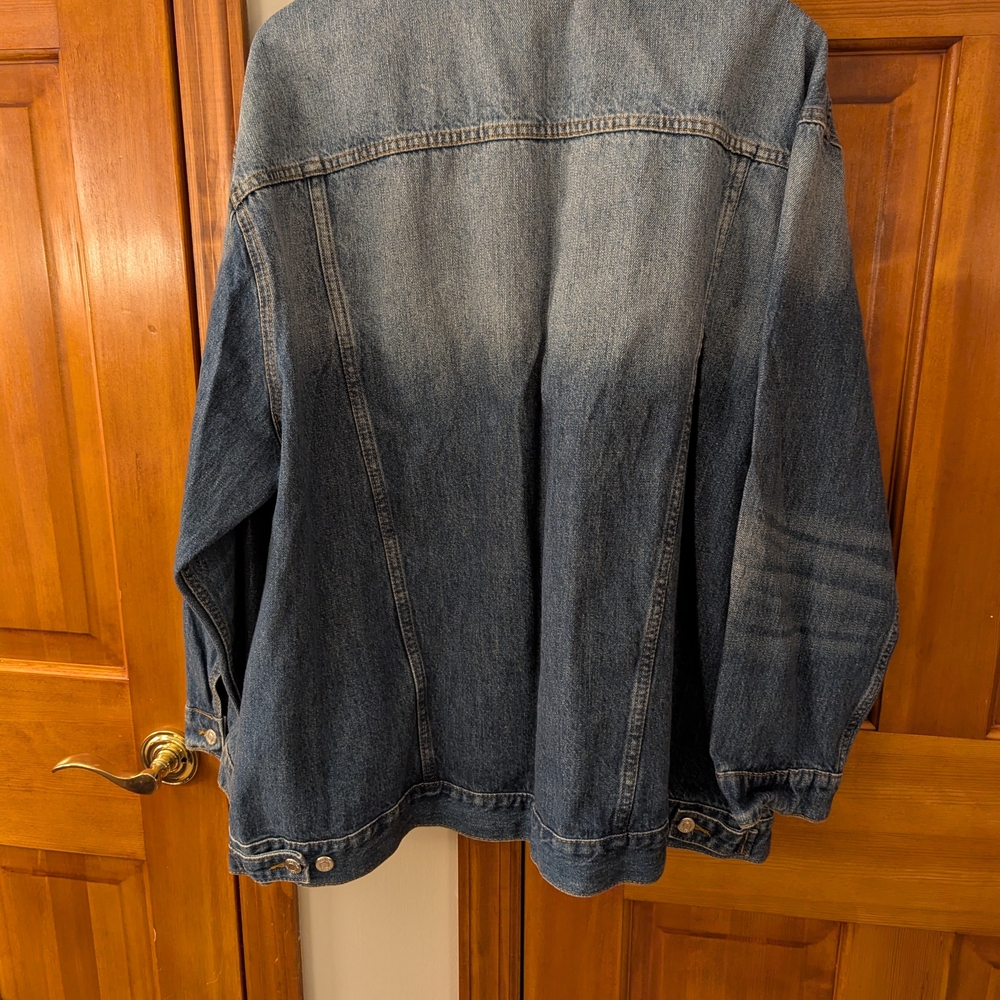 Topshop NWT Light Blue Trucker Denim Jacket US 12 - Picture 6 of 6
